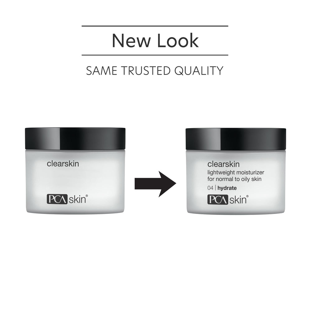 Cream swirl on a clean surface highlights Clearskin purifying texture.
