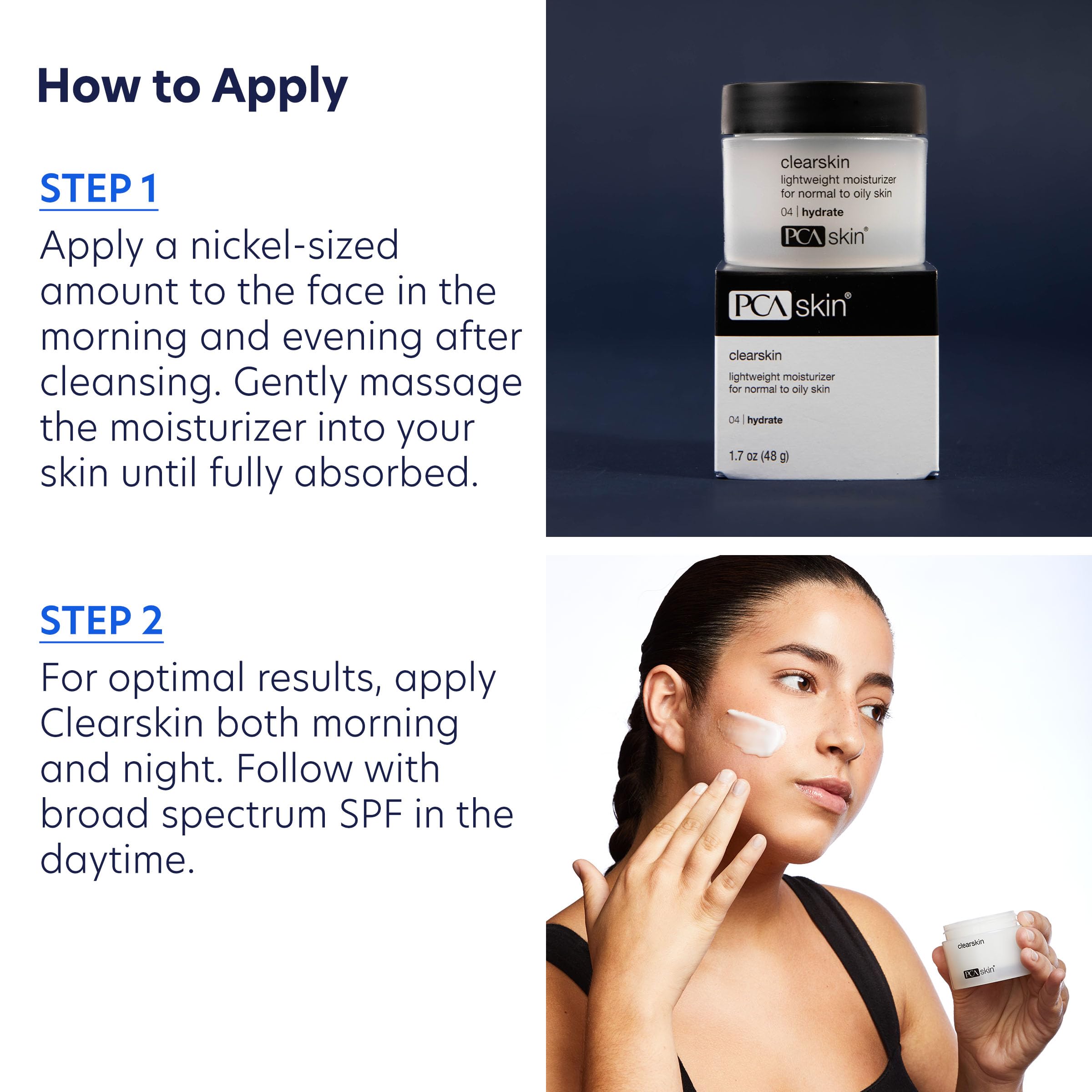Morning routine with Clearskin supports balanced oil production for the day.