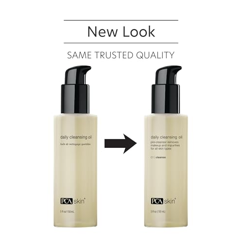 PCA SKIN Daily Cleansing Oil pump showing easy dosing for cleansing routines.