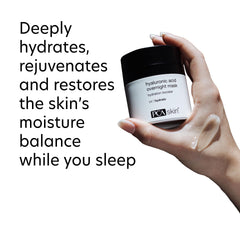 PCA SKIN Hyaluronic Acid Overnight Mask texture closeup showing silky hydration.
