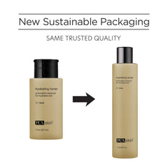 PCA SKIN Hydrating Toner on a cotton pad showing gentle application.