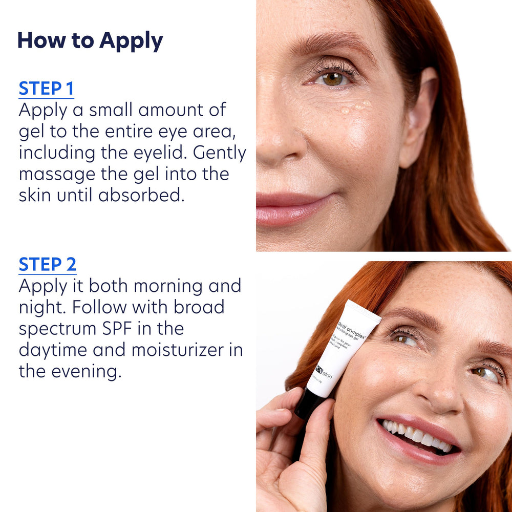 Demonstration of potential one-week results with PCA SKIN Ideal Complex Revitalizing Eye Gel