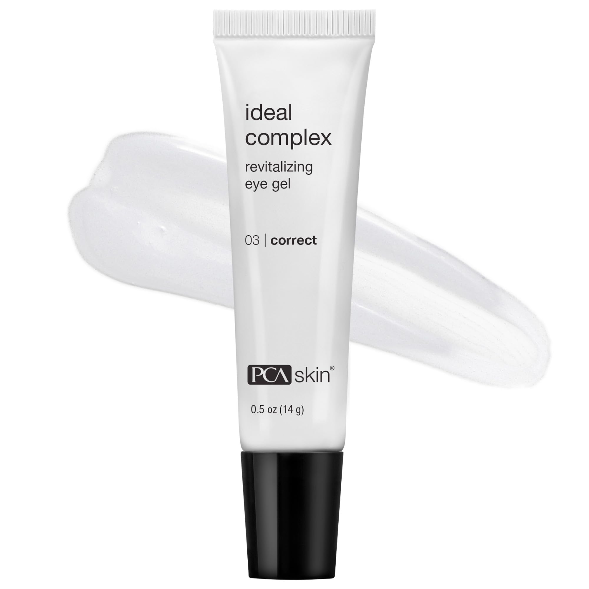 PCA SKIN Ideal Complex Revitalizing Eye Gel packaging shown for daily eye care routine
