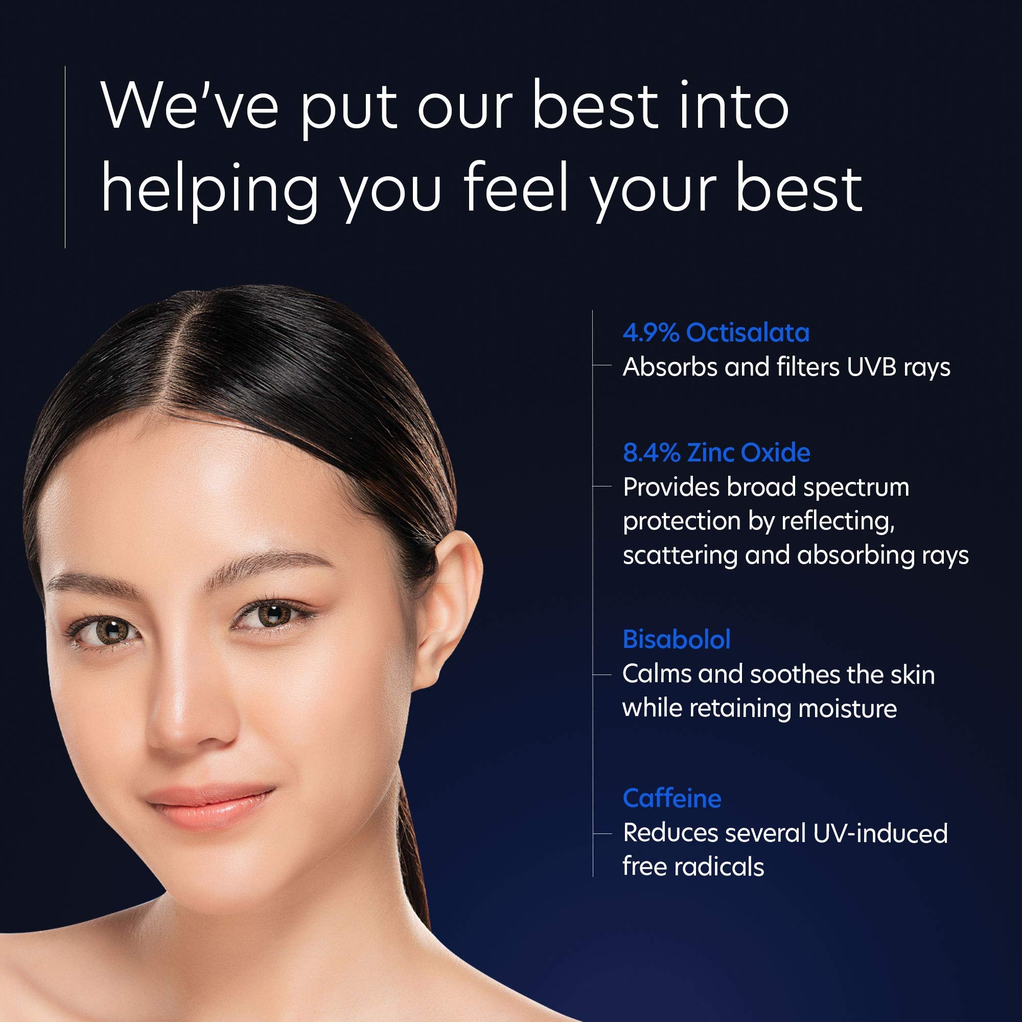 Swatch of PCA SKIN Weightless Protection SPF 45 on skin blending seamlessly.