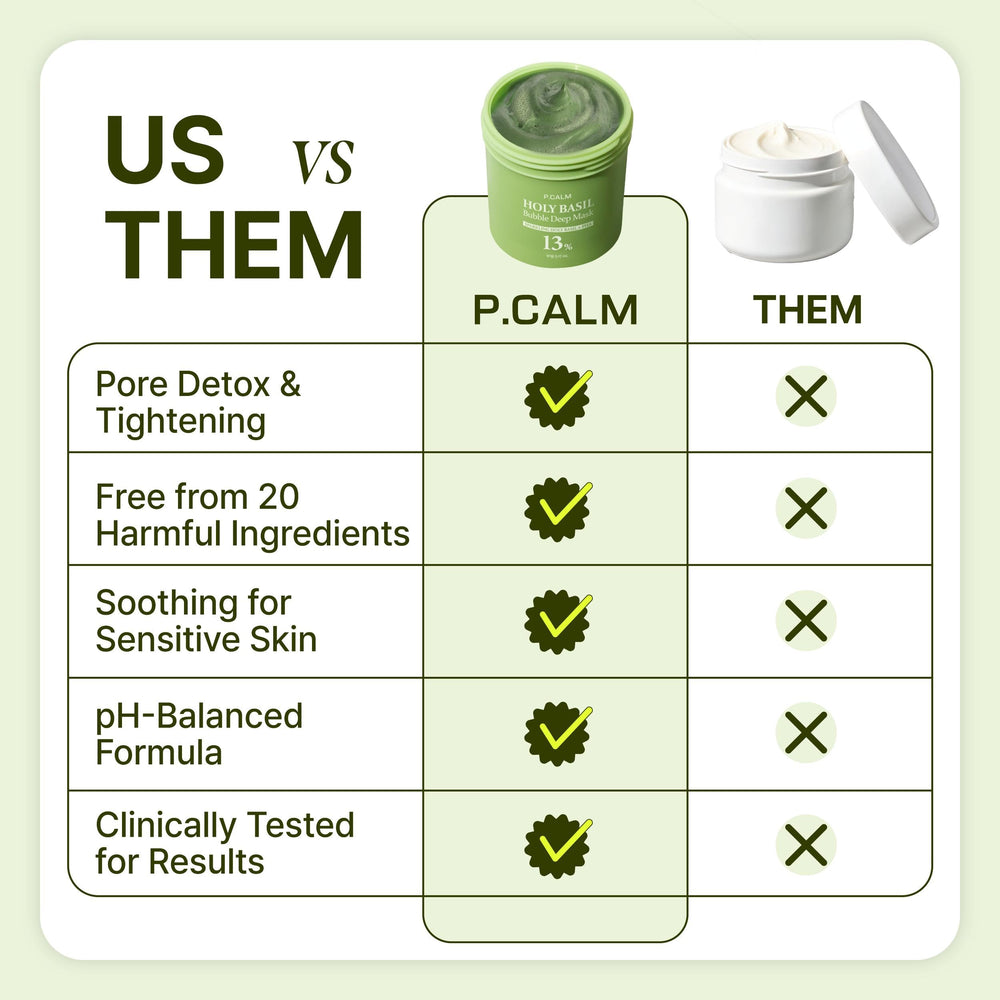P.CALM Korean clay base in a skincare routine for at-home care.