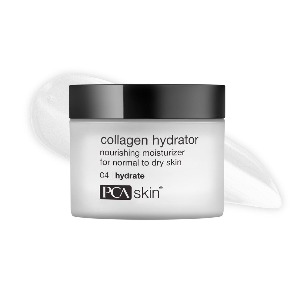 PCA SKIN Collagen Hydrator face cream jar packaging highlights rich hydration.