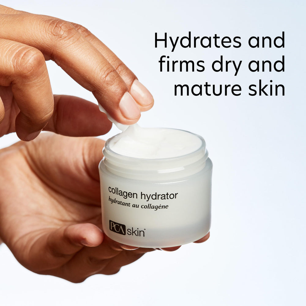 PCA SKIN Collagen Hydrator shea butter swatch showing creamy texture for dry skin.