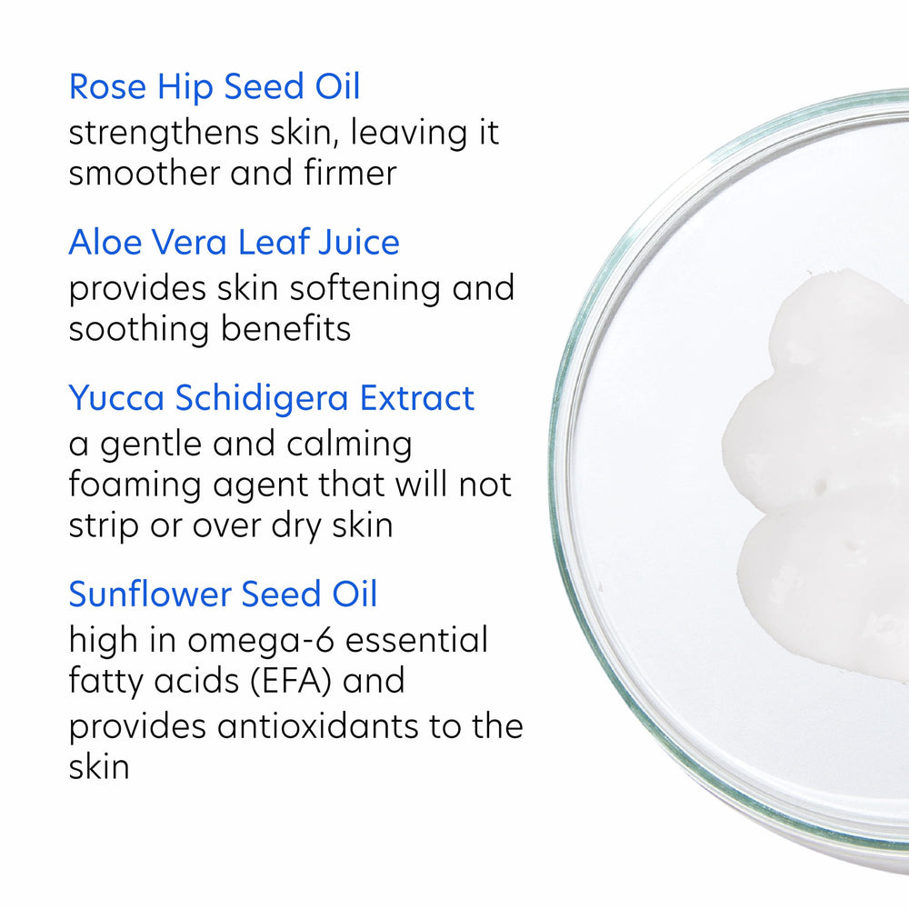 Rose hip oil in PCA SKIN cleanser supports skin resilience.