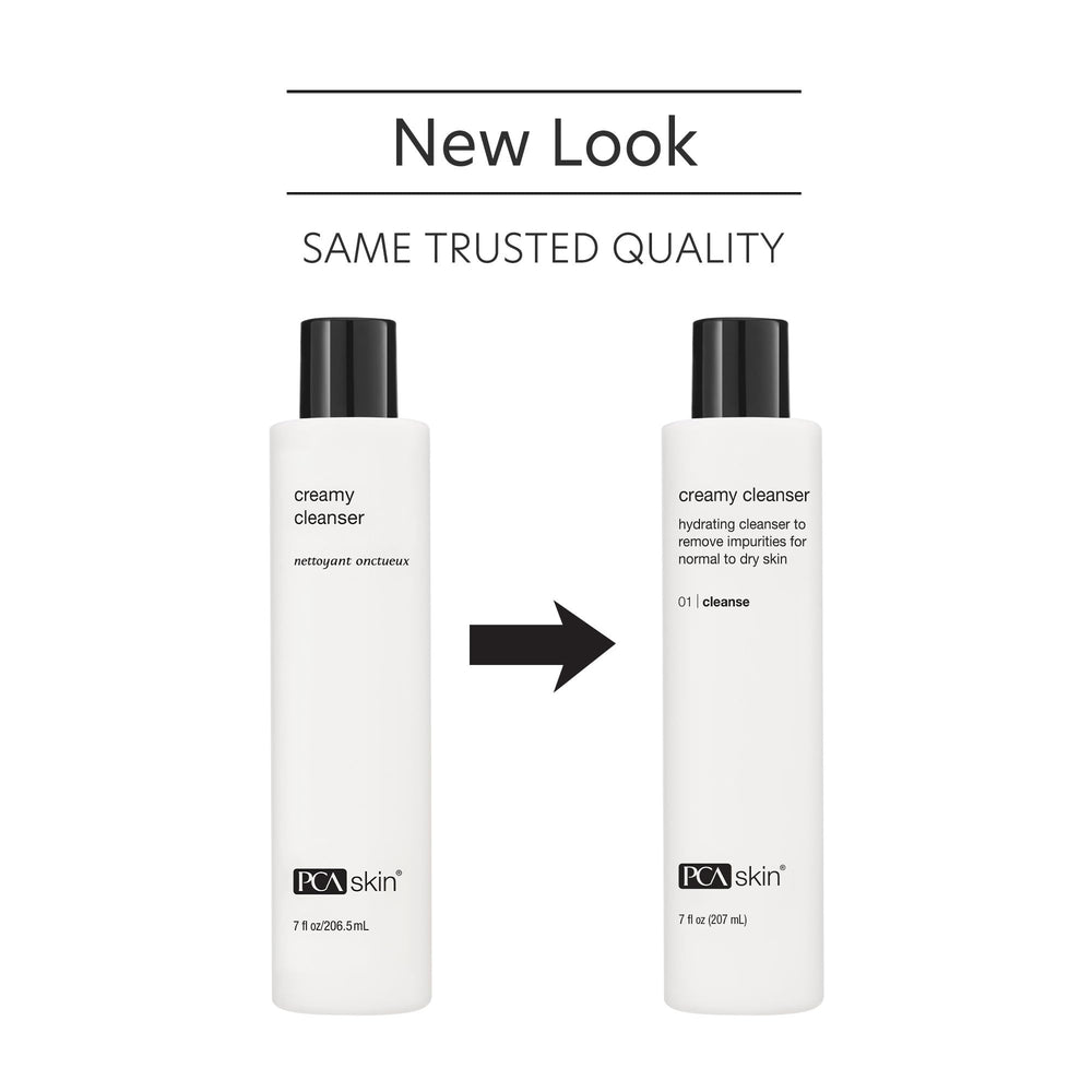 Texture closeup of PCA SKIN cleanser, creamy formula for a hydrating cleanse.