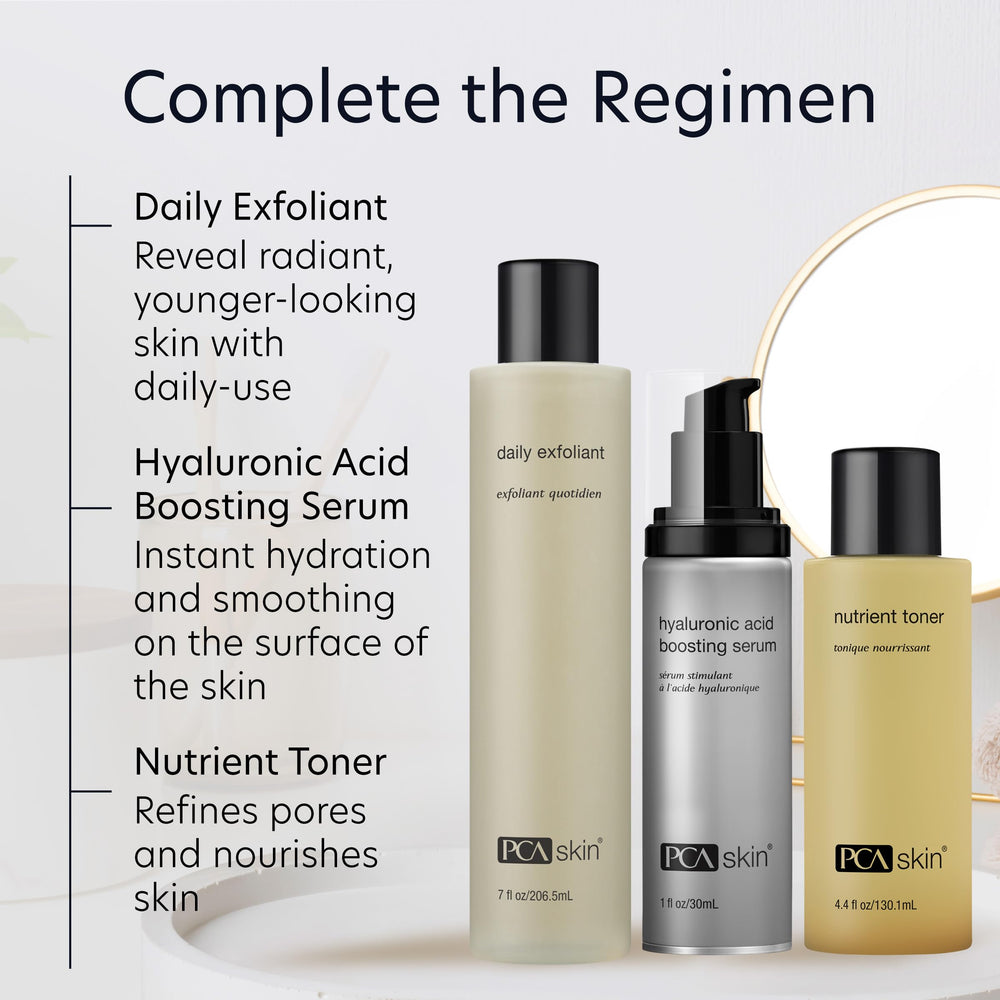 PCA SKIN Daily Face Exfoliant Cleanser reveals smoother skin after washing.