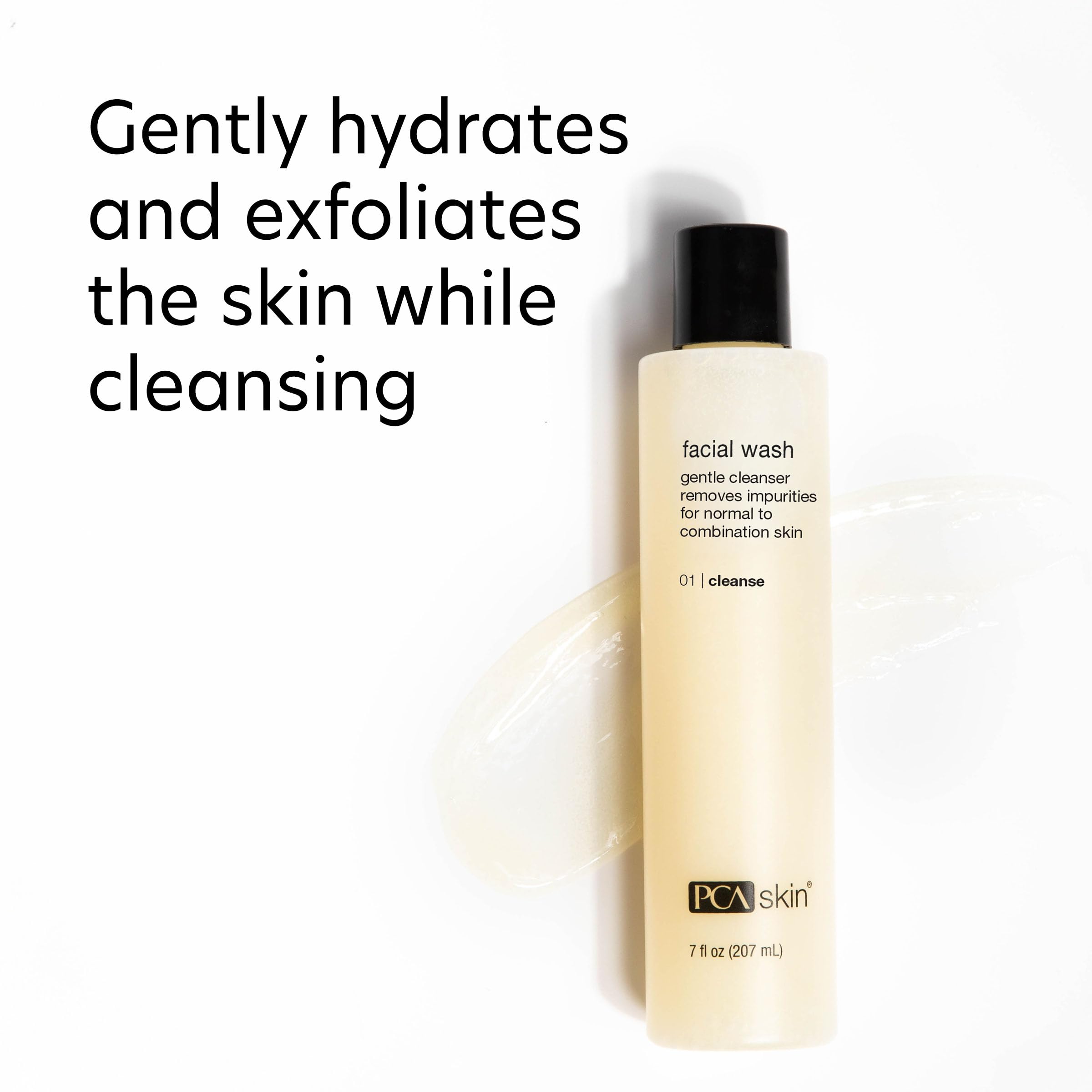 Close-up of PCA SKIN foam texture for gentle exfoliating cleanse