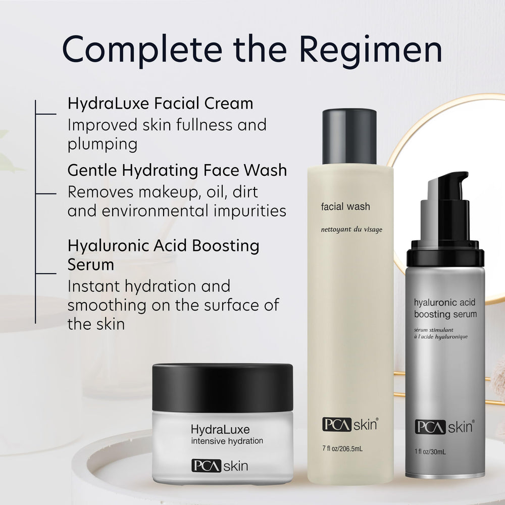 PCA SKIN Facial Wash bottle promoting balanced skin after cleanse