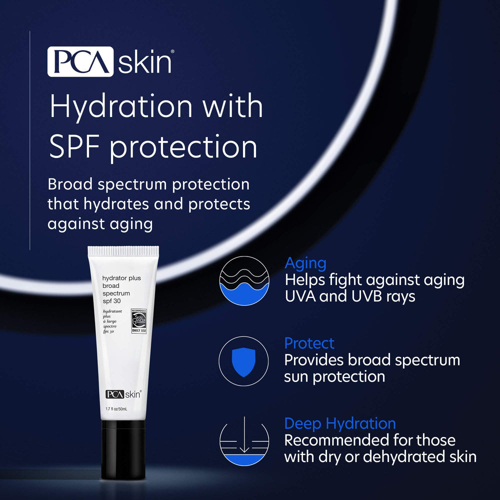 PCA SKIN Hydrator Plus SPF 30 bottle dispensing, easy to use