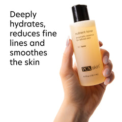 Closeup of PCA SKIN Nutrient Face Toner label highlighting key ingredients