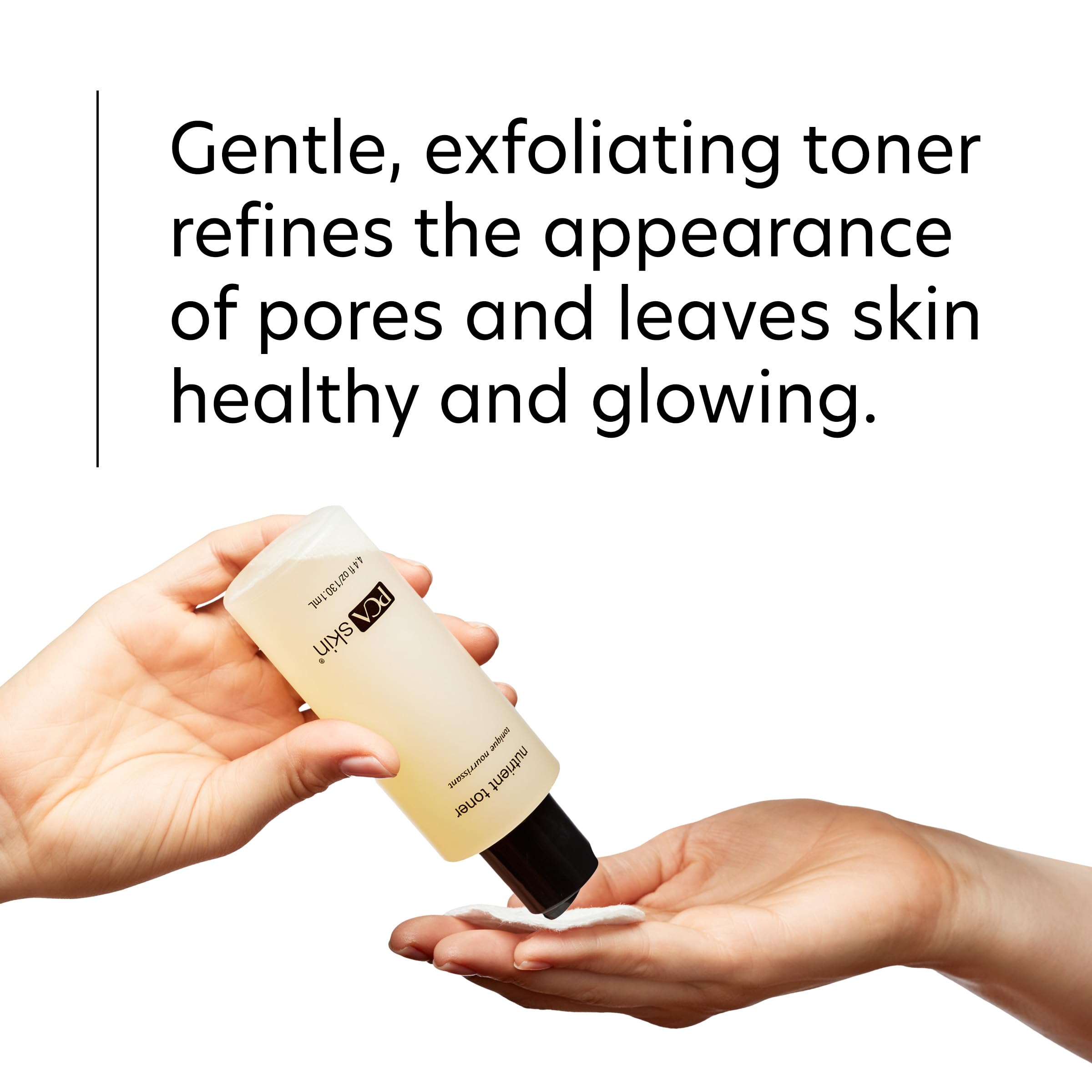 Smooth liquid texture of PCA SKIN Nutrient Face Toner for gentle exfoliation