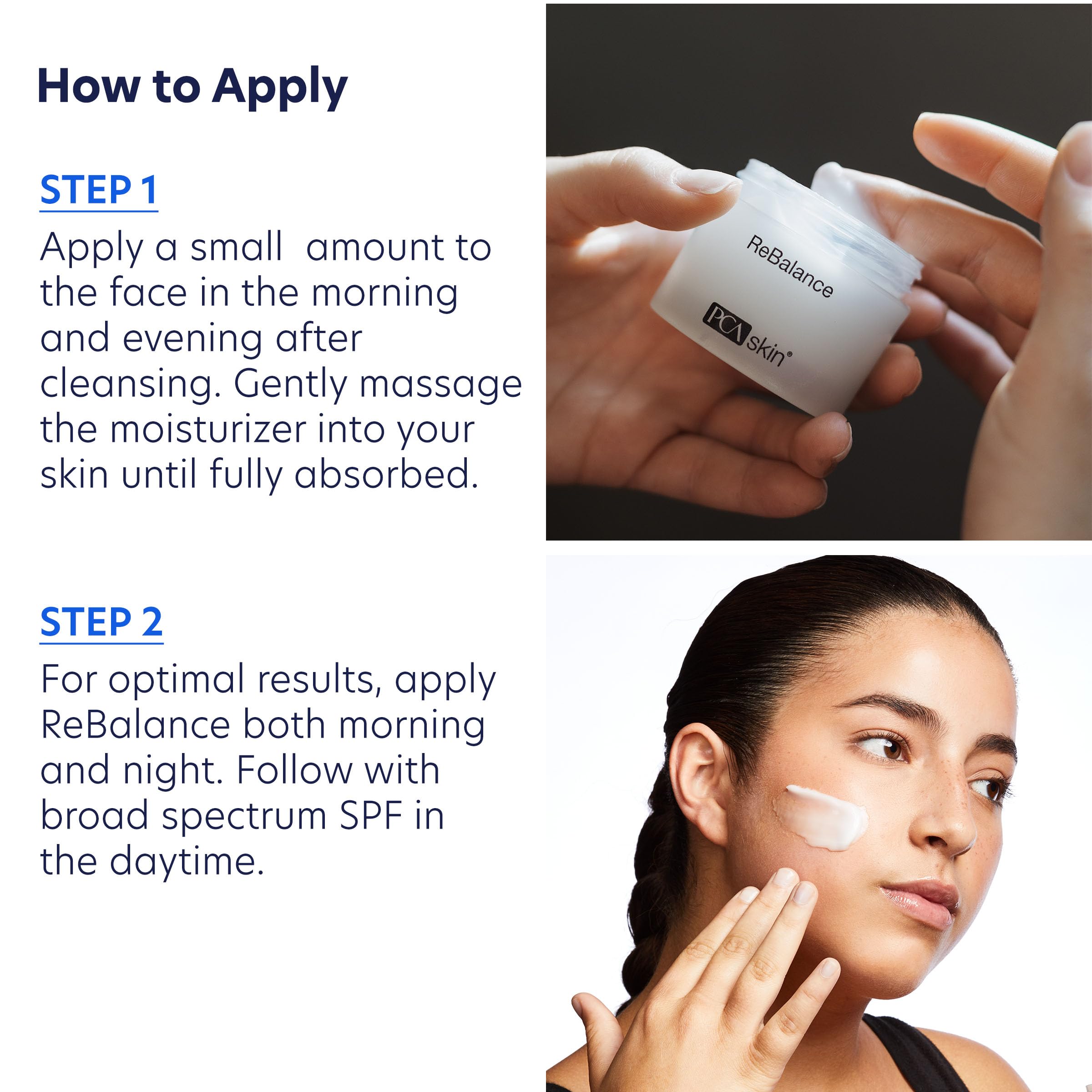 PCA SKIN ReBalance ingredients Niacinamide Vitamin A Bisabolol Marigold Oil blend.