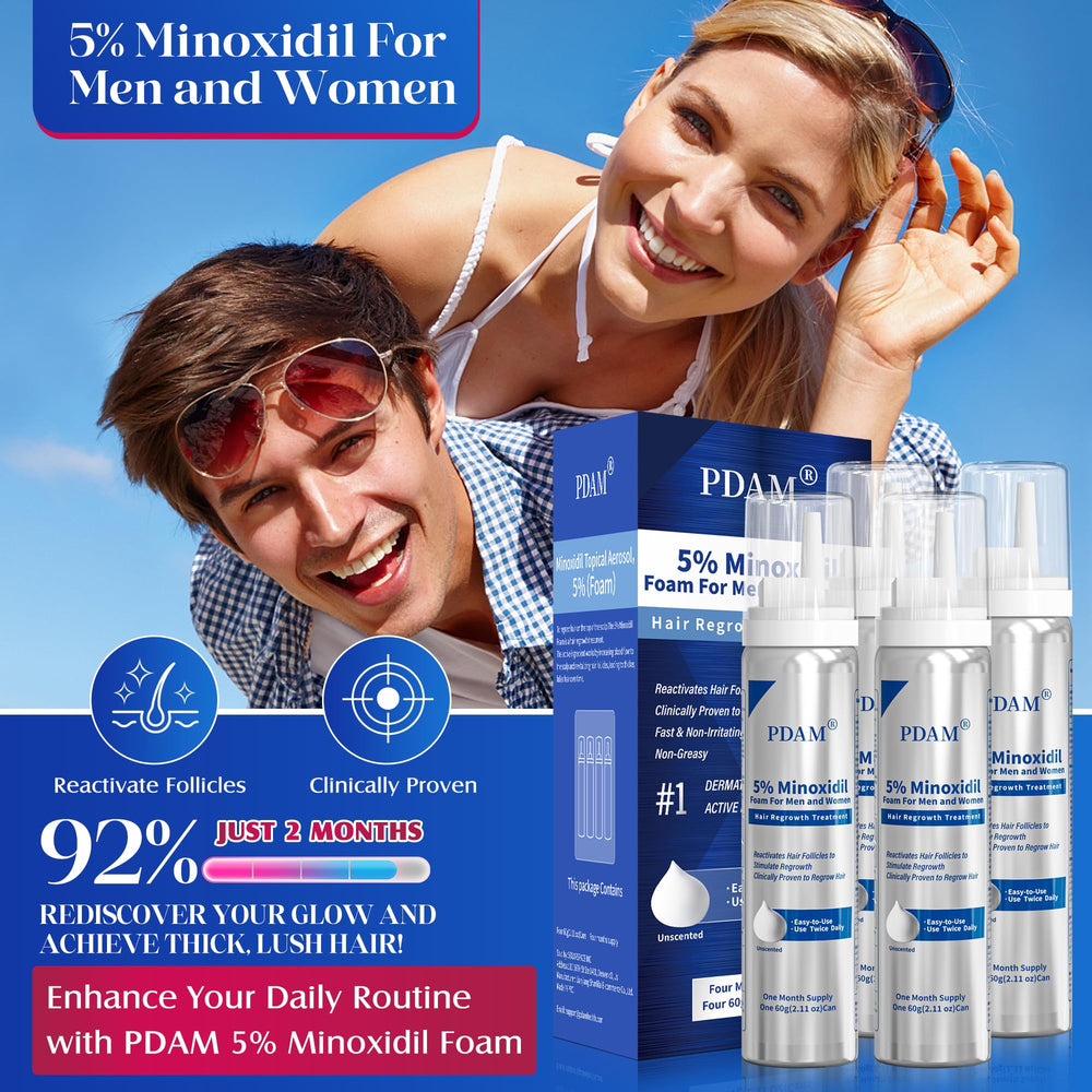 Pdam Minoxidil foam beard coverage for thicker facial hair