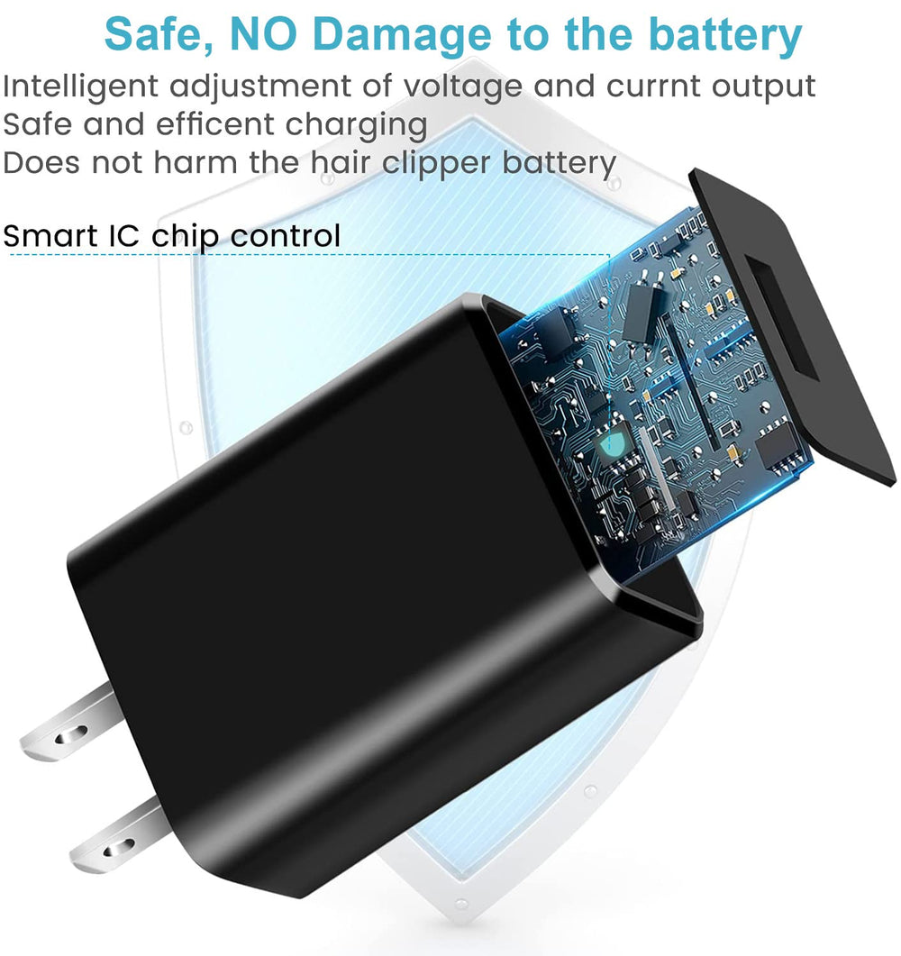 PDAPTMAG 1.5m power cord provides flexible charging reach for grooming sessions
