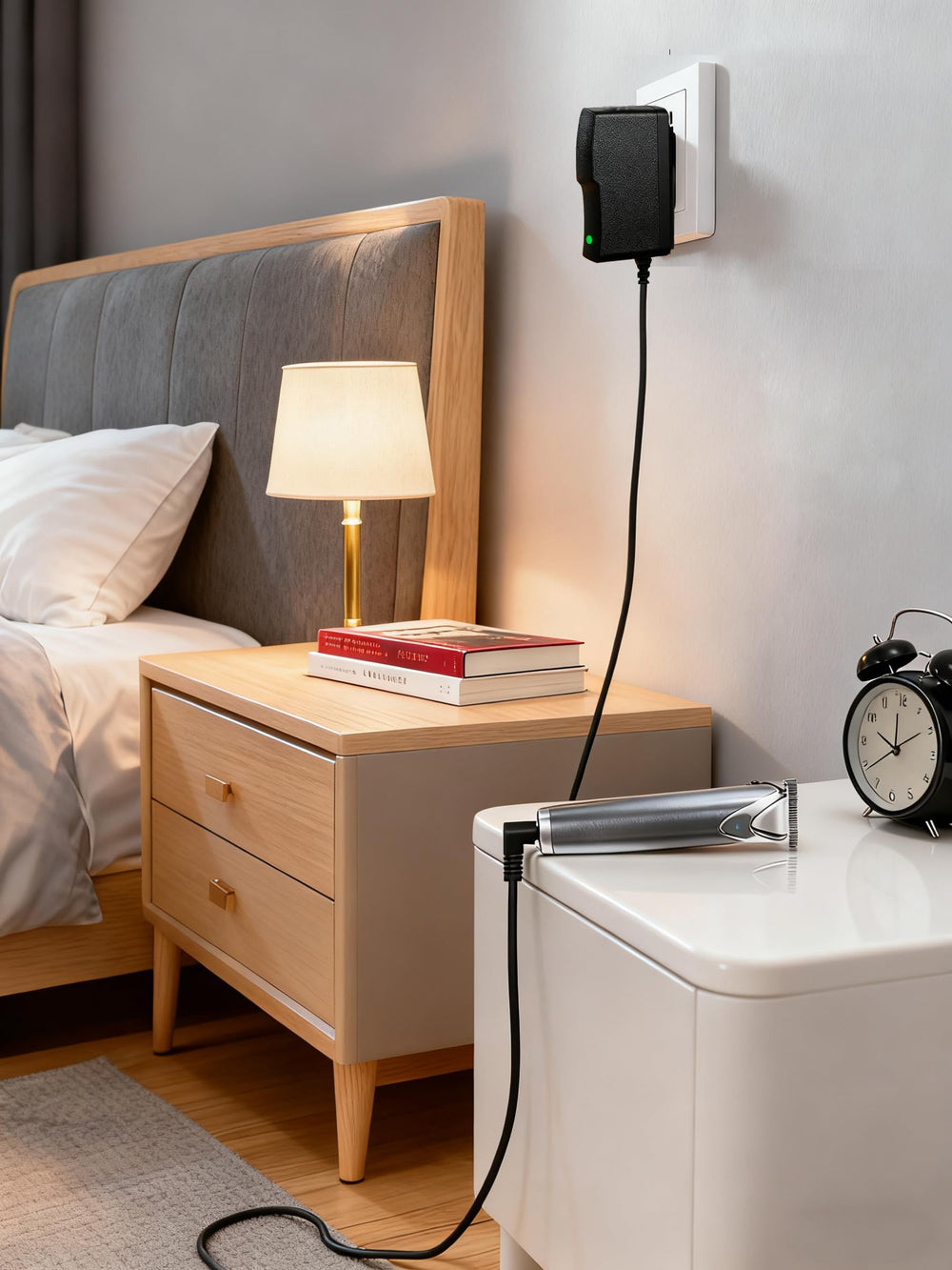 PDEEY AC adapter with 100-230V input for international charging