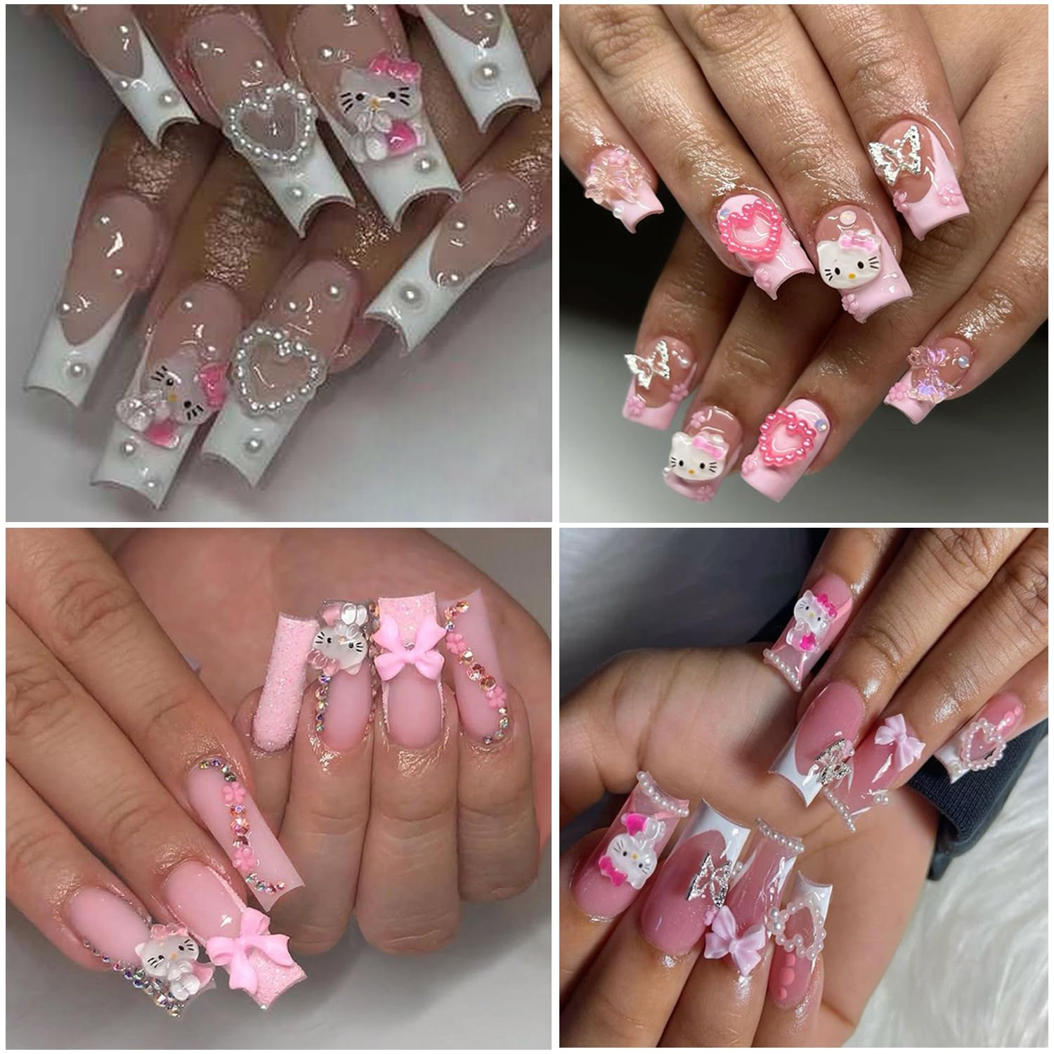 PDFADSK 3D flowers nail charms add depth and whimsy to manicures.