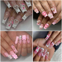 PDFADSK 3D flowers nail charms add depth and whimsy to manicures.