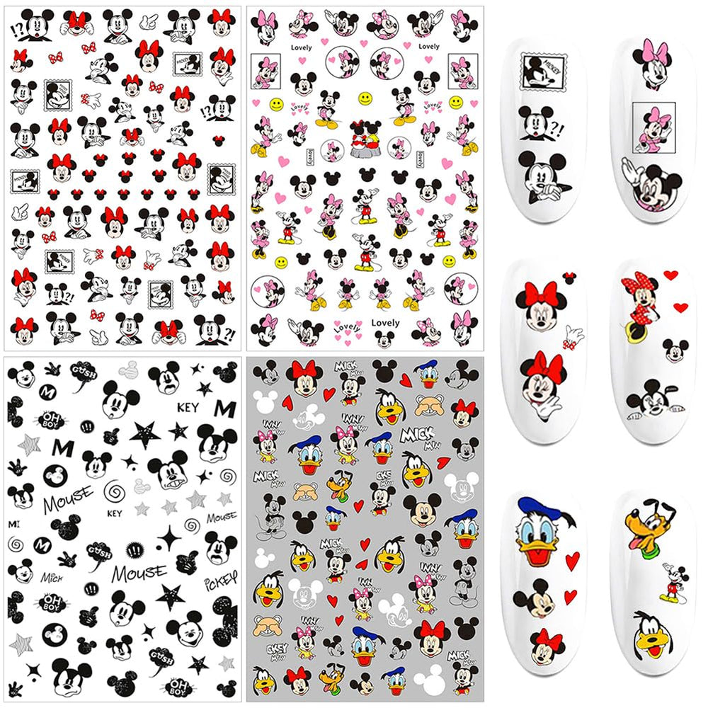 PDFADSK cartoon nail decals applied with tweezers for easy nails