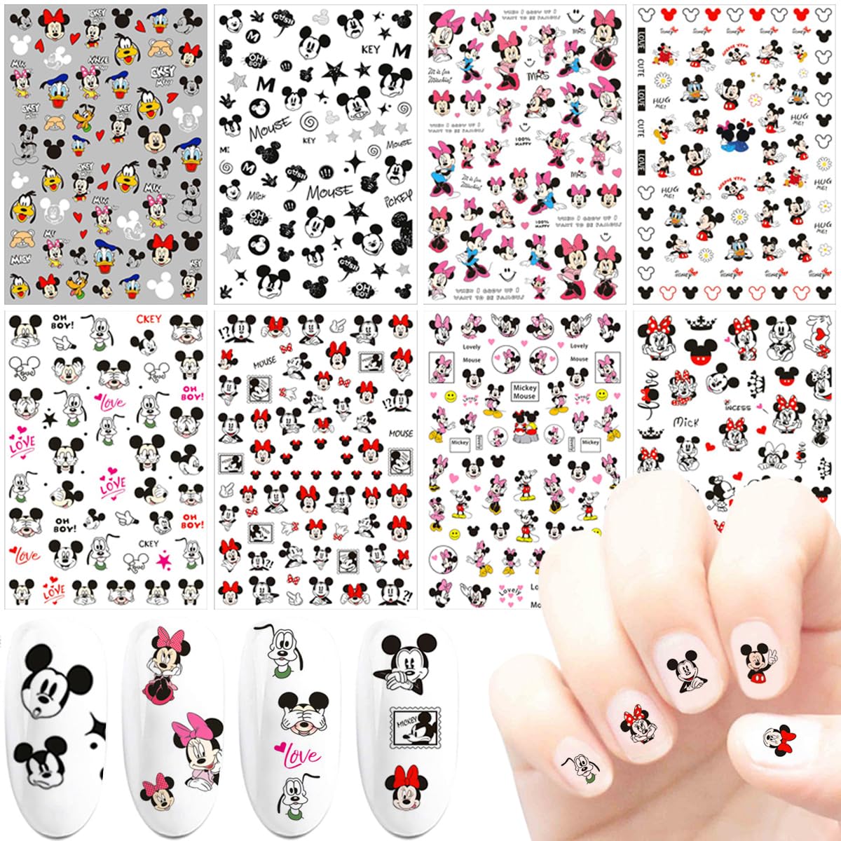 PDFADSK cute nail stickers sheets for quick, playful manicures