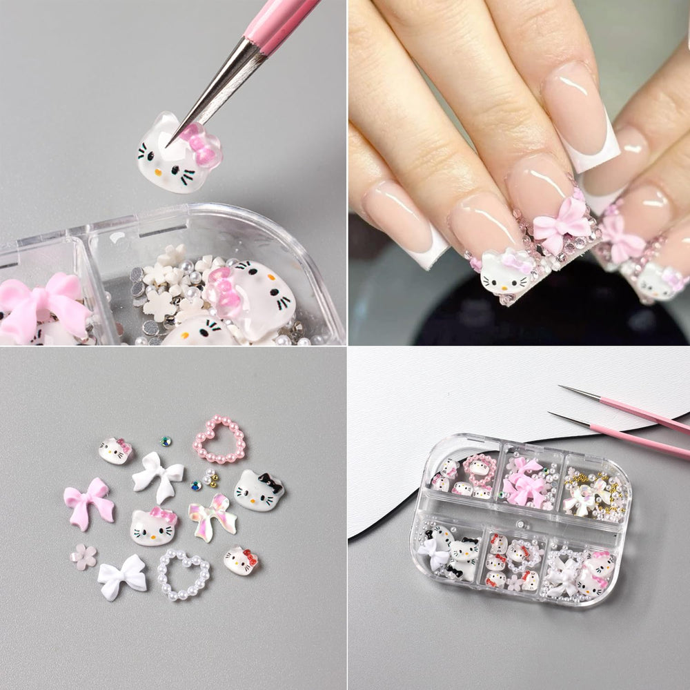 PDFADSK kawaii nail charms brighten nails with playful charm.