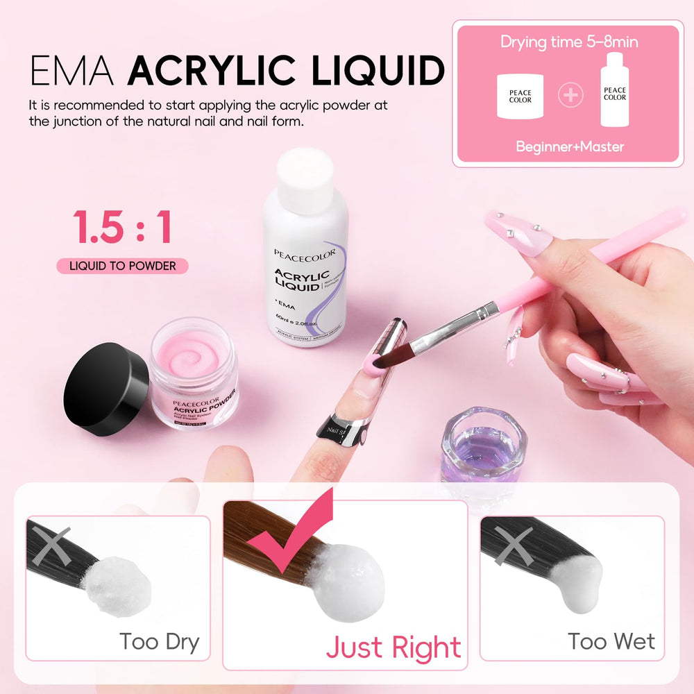 PEACECOLOR nail tools set streamlines prep and filing.