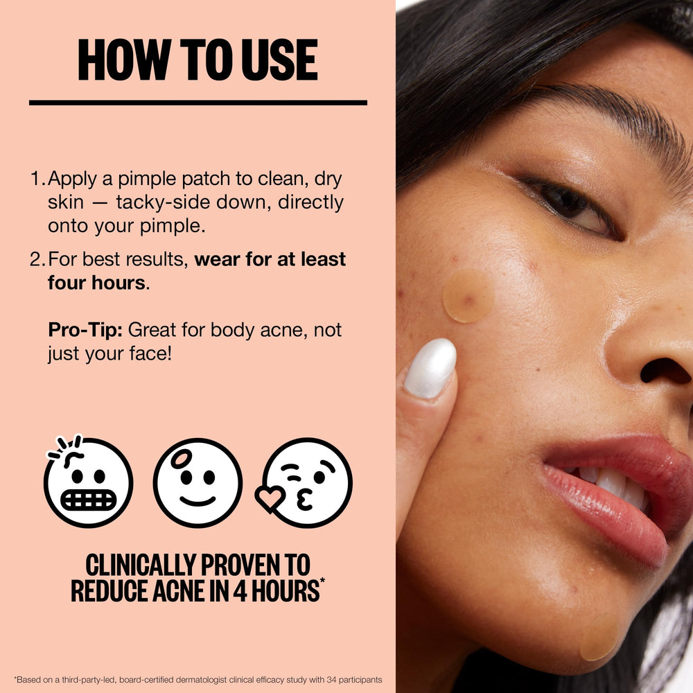 Peace Out Acne Healing Dots contain salicylic acid, retinol, and aloe vera.