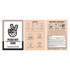 Peace Out Acne Healing Dots on a pimple demonstrating discreet, fast-acting coverage