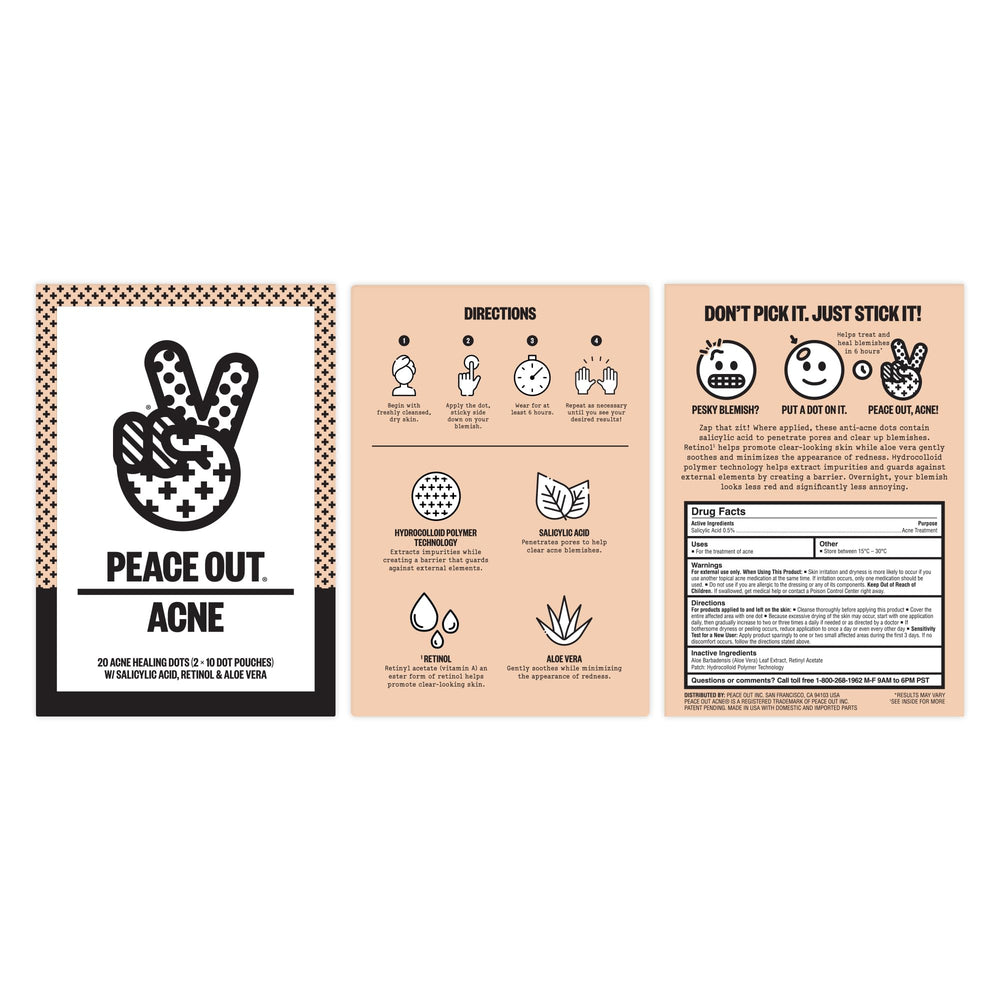 PEACE OUT Acne noche-punto curacion: combate imperfecciones mientras duermes