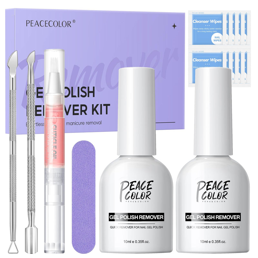 Peacecolor kit remover esmalte gel 10 ml: resultados de salón en casa