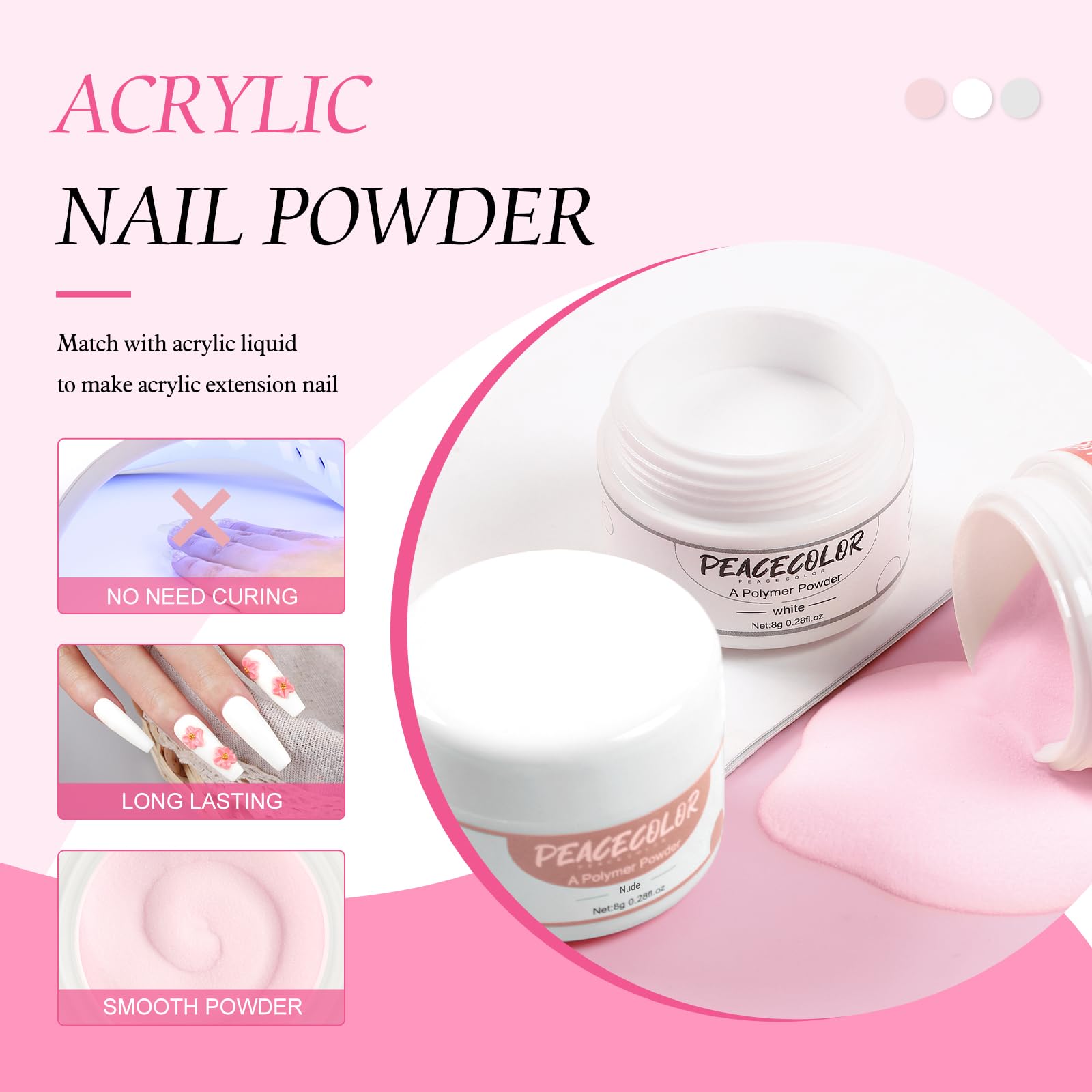 PEACECOLOR lampara nail mini: luz portátil para manicuras en cualquier lugar.