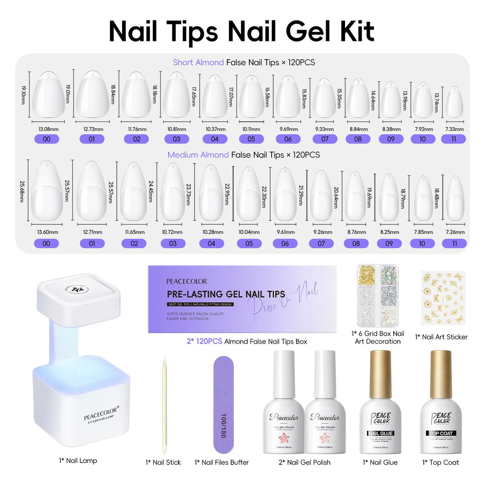 PEACECOLOR compact nail lamp with dual timers for quick cures.