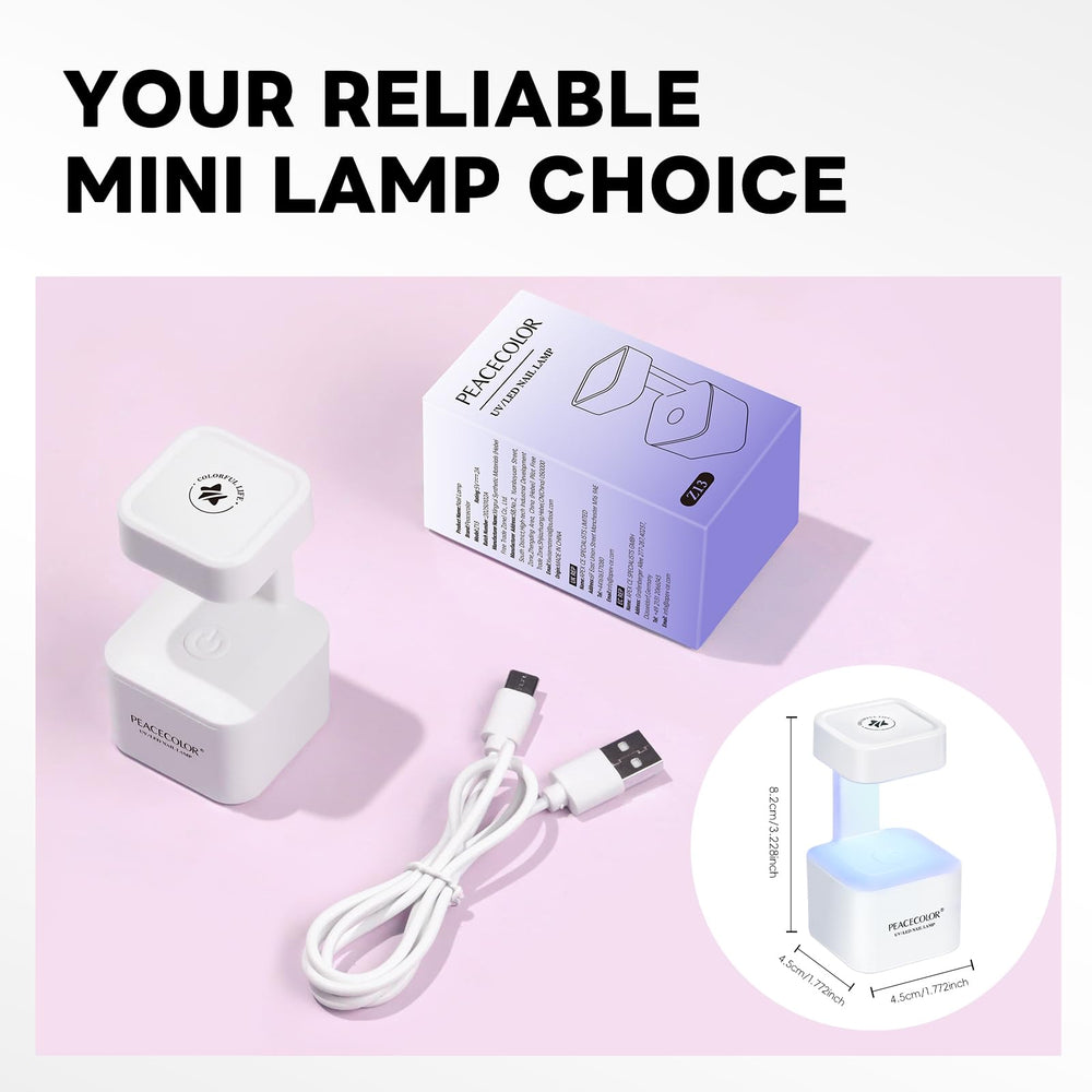 PEACECOLOR Mini UV lamp with 60s and 120s options