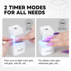 PEACECOLOR Mini UV lamp side view for travel-ready use