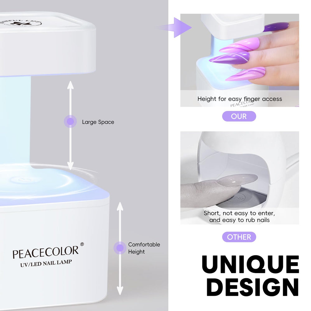 PEACECOLOR Mini UV lamp in a bag for on-the-go nails