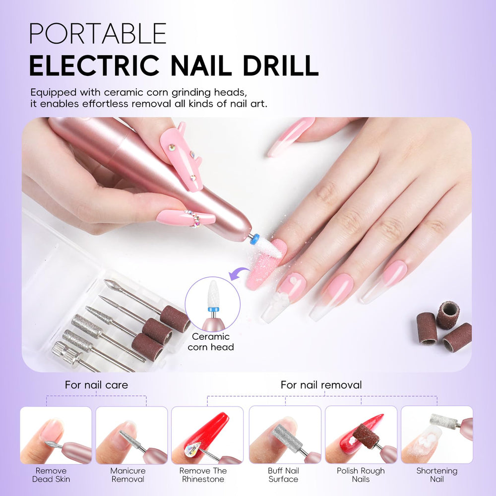 Rhinestones and nail art supplies enhance custom designs, sparkly accents.