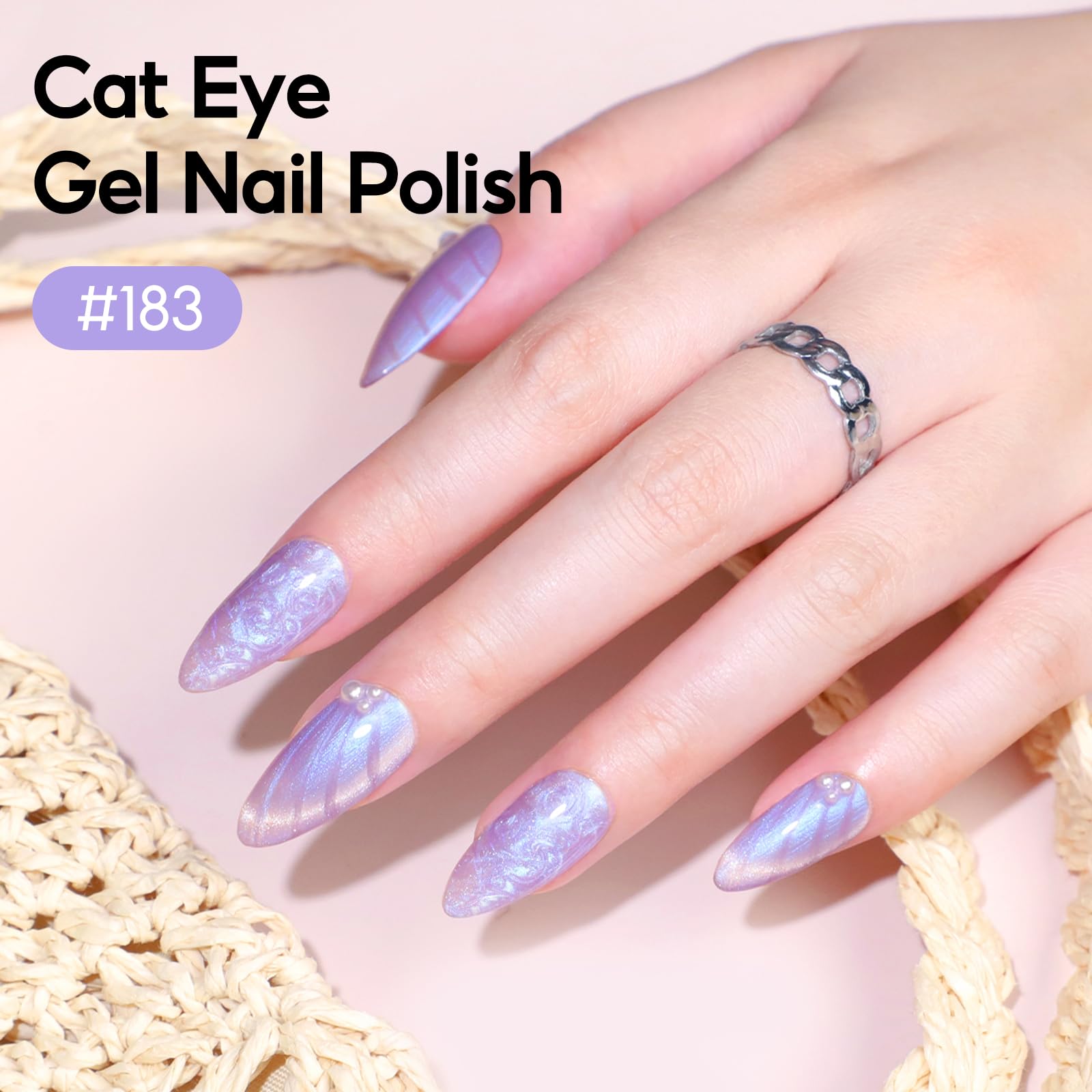 PEACECOLOR pearl swirl thread design showcases versatile nail art options