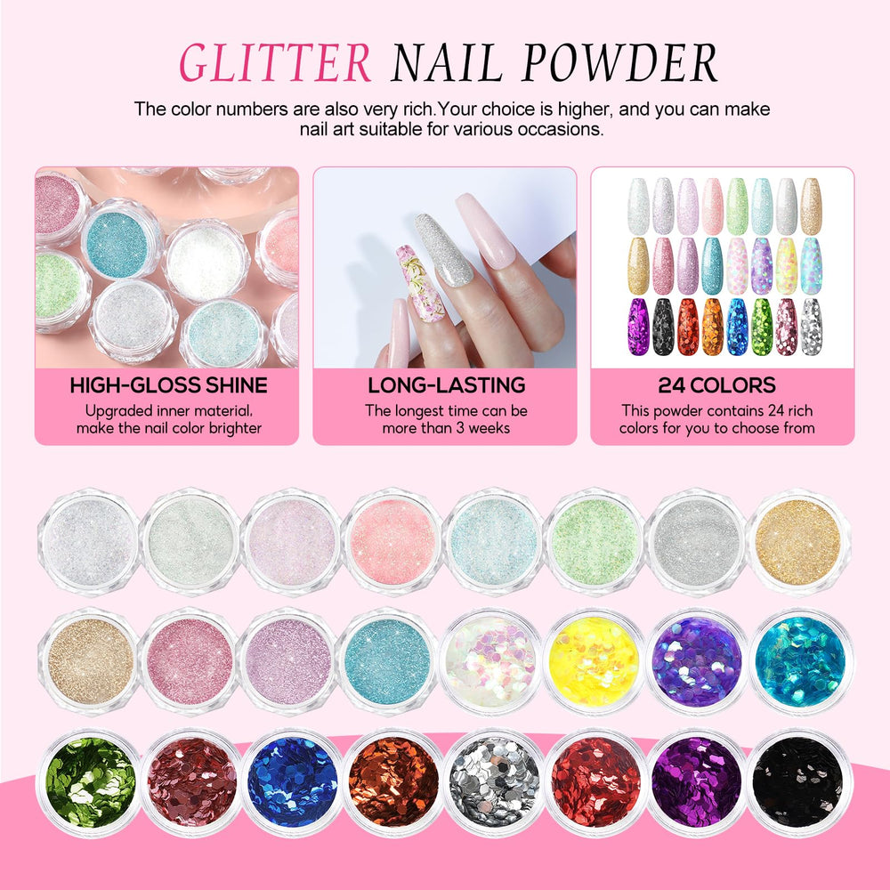 PEACECOLOR polvo acrilico 3 colores: colores base para extensiones y limado.
