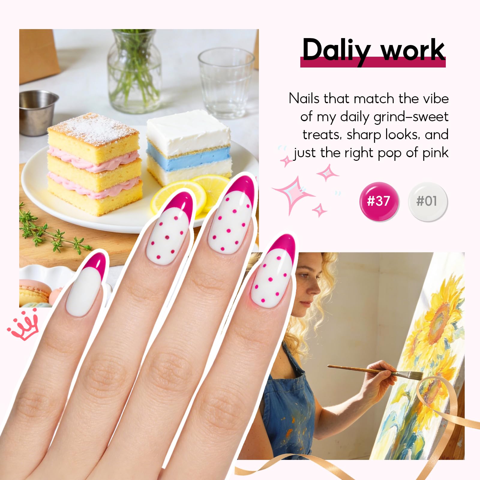 PEACECOLOR spring color collection with 20 shades for versatile nail art
