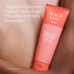 Peach & Lily KP Bump Boss microcrystal texture close-up illustrating gentle exfoliation