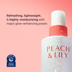 Peach & Lily Glass Skin Veil Mist close-up showing refreshing mist.