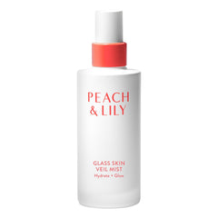 Peach & Lily Glass Skin Veil Mist bottle front for weightless hydration.