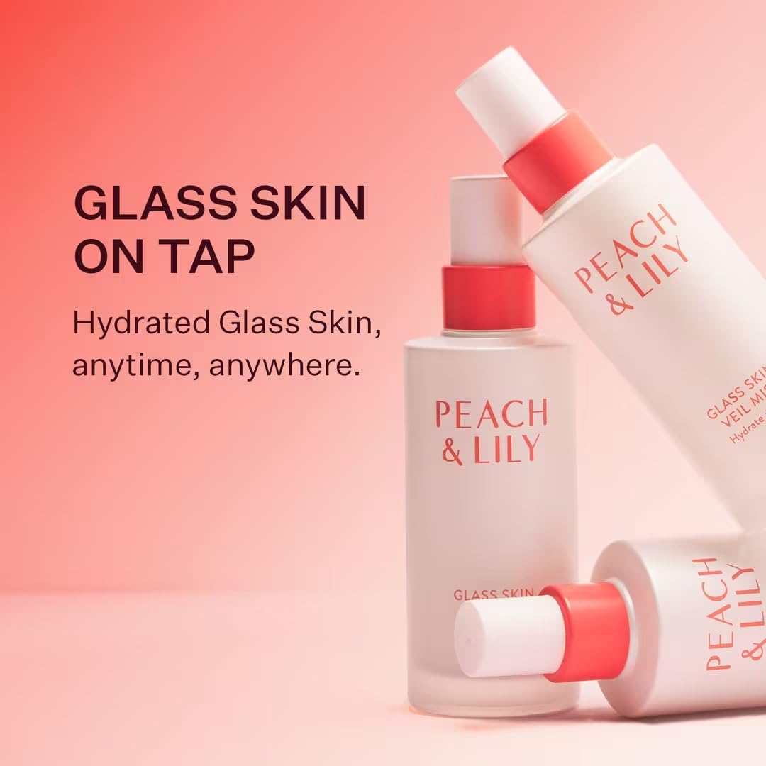 Peach & Lily Glass Skin Veil Mist cucumber extract for soothing hydration.