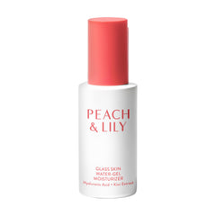 Peach and Lily Glass Skin Water-Gel moisturizer in a clear jar provides weightless hydration