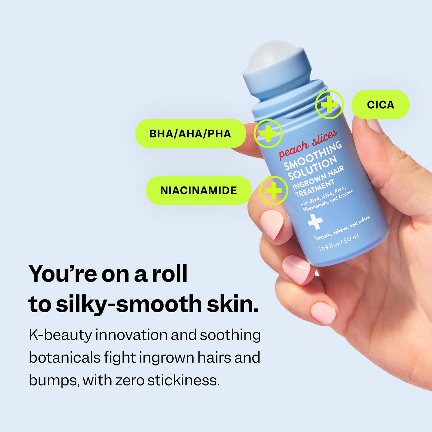 Peach Slices contains BHA, niacinamide, and cica to support calmer-looking skin
