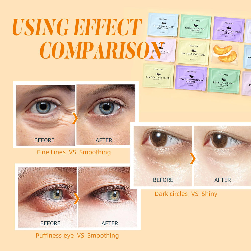 Peauamie 24K gold eye patches add a luxurious glow to your routine