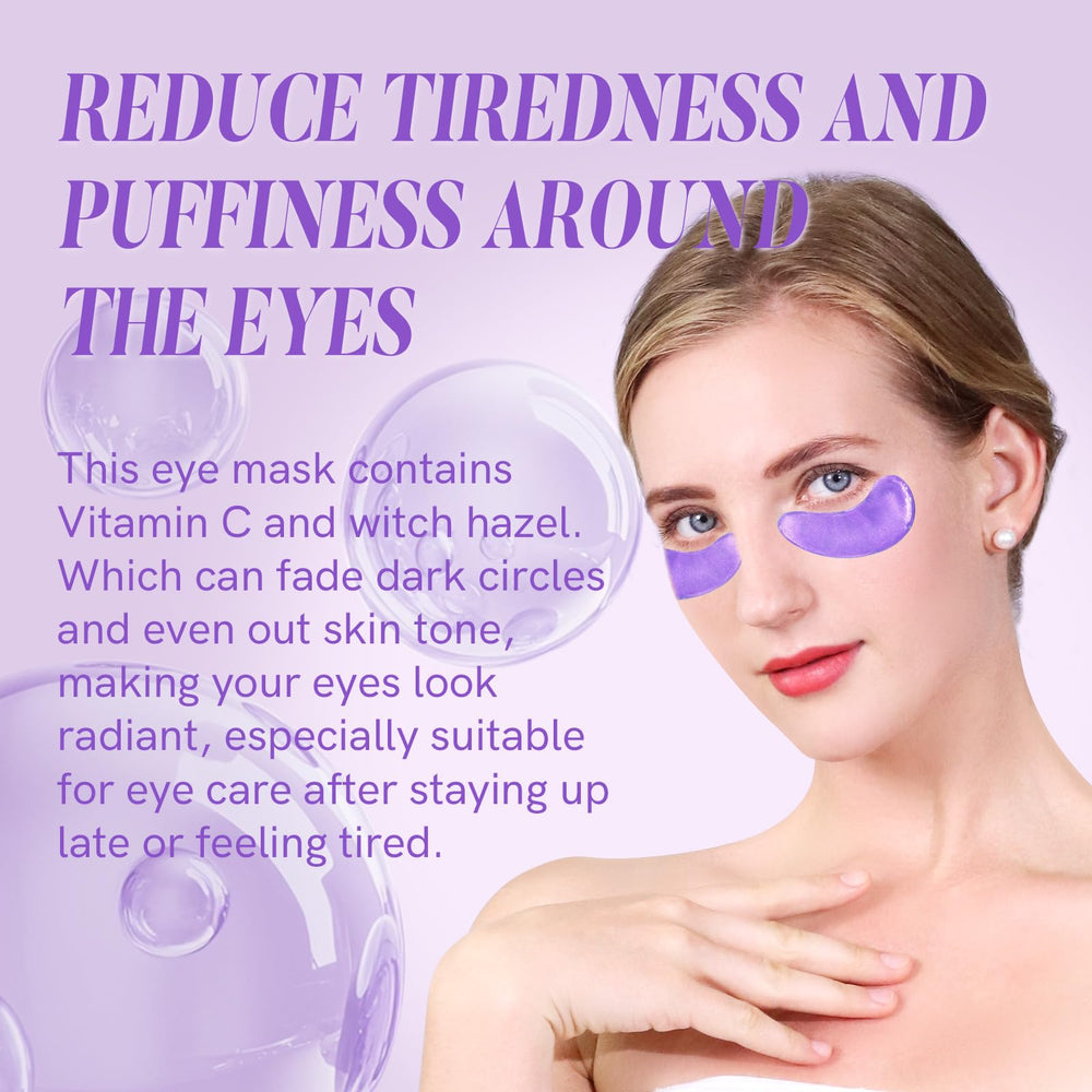 PEAUAMIE eye patches close-up texture showing vitamin C and witch hazel.